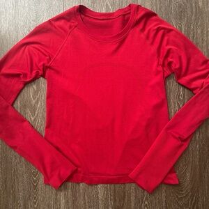 lululemon athletica Women's Long Sleeve Crewneck Top - Bright Red